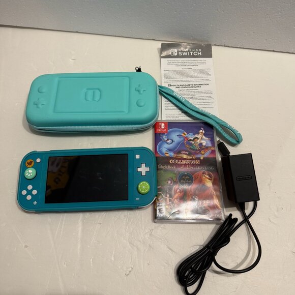 Nintendo Switch Lite Aloha Edition Animal Crossing & Sonic & Disney Game & Case! - Picture 14 of 16